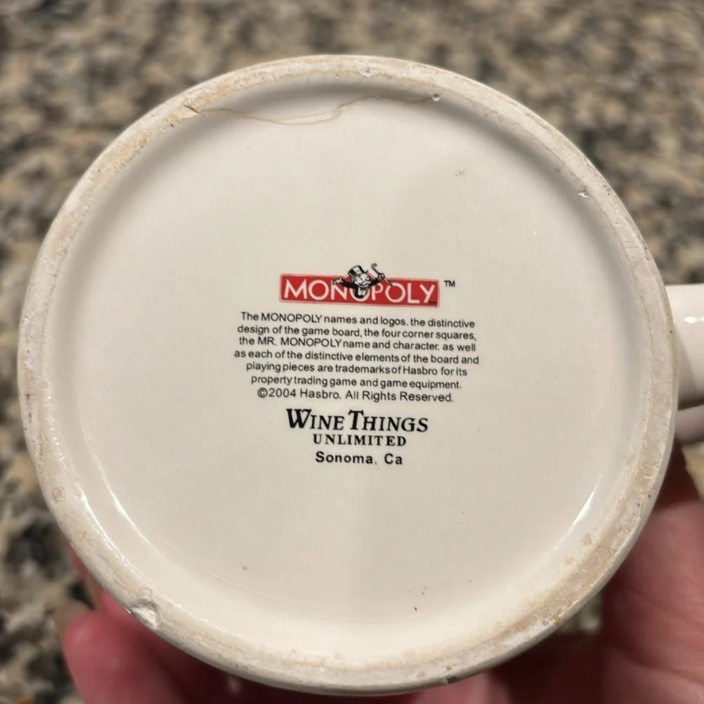 Monopoly Coffee Mug Cup: GO DIRECTLY TO JAIL Do Not Pass Go, Do Not Collect $200
